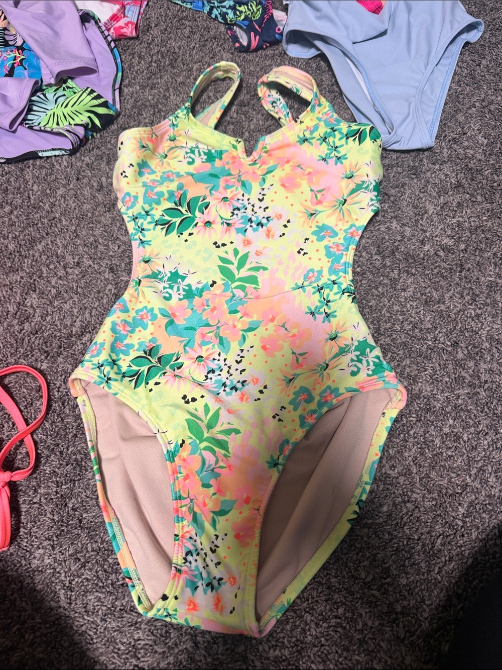 10 piece : Girls swim suit bundle! Size 10/12 w/ 3 swim cover ups! - Picture 5 of 16